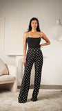 Gina Polka Dot Pants Blk/Wht